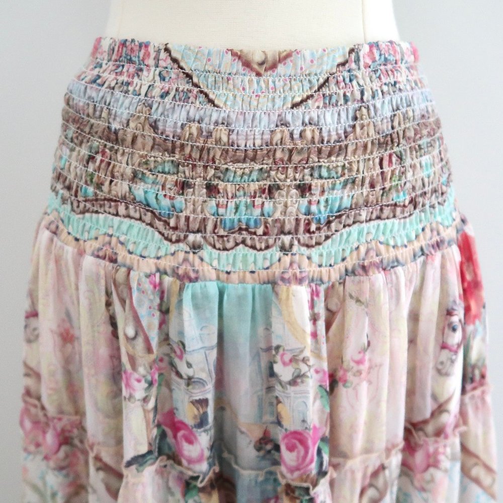 CAMILLA Carousel Sheer Tiered Circle Skirt / Strapless dress NWT - Picture 3 of 8